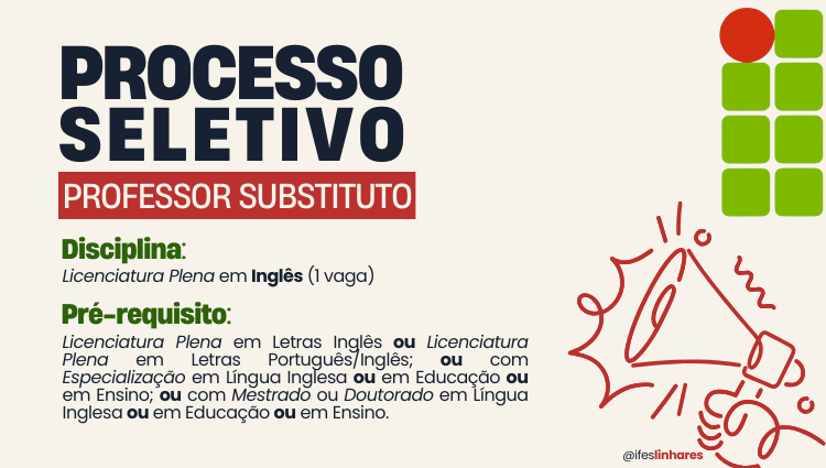  Processo Seletivo - Professor Substituto