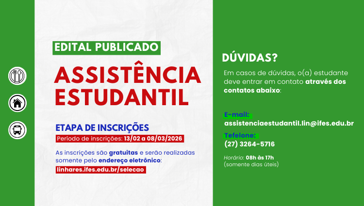 Edital de Assistência Estudantil 2026/1