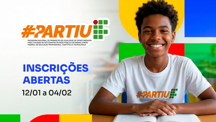 Inscrições abertas para o Partiu IF – curso preparatório gratuito para o Ensino Médio Integrado do Ifes